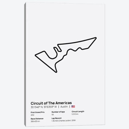 F1- Circuit Of The Americas ( Canvas Print #ASX213} by avesix Canvas Print