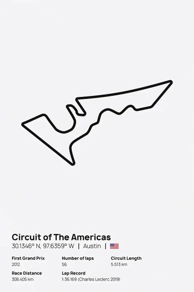 Black & White Digital Art: F1- Circuit Of The Americas ( by avesix