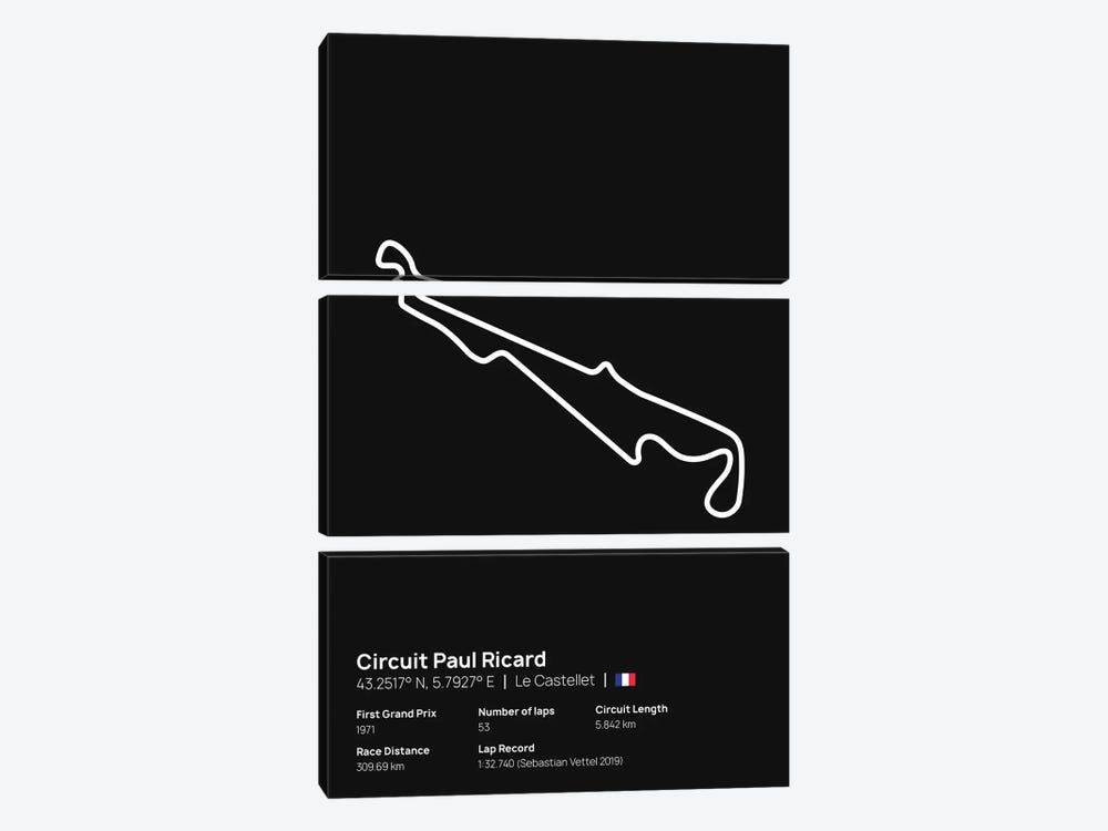 F1- Circuit Paul Ricard by avesix 3-piece Art Print
