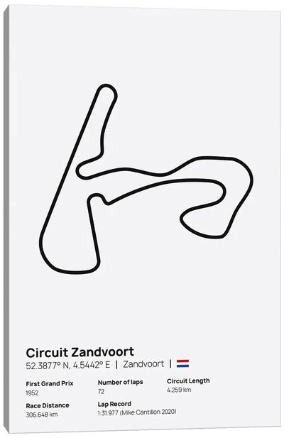 F1- Circuit Zandvoort Canvas Art Print - Auto Racing Art