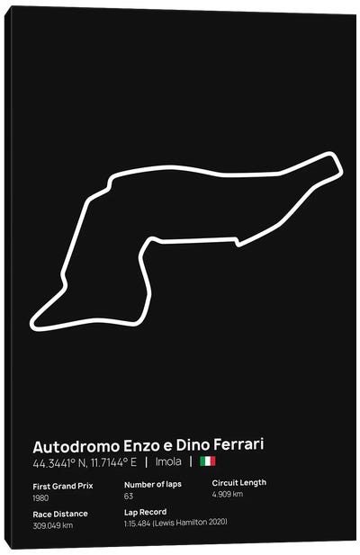 F1- Imola Circuit Canvas Art Print - Auto Racing Art
