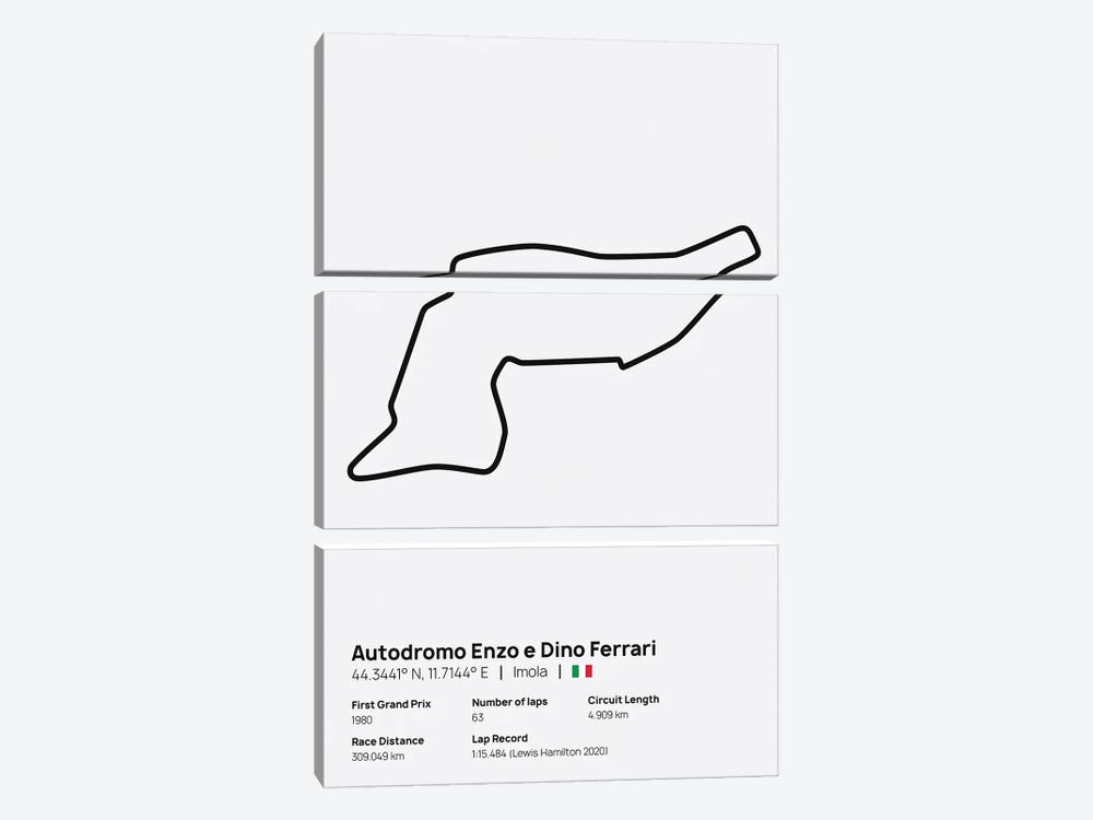 F1- Imola Circuit by avesix 3-piece Art Print