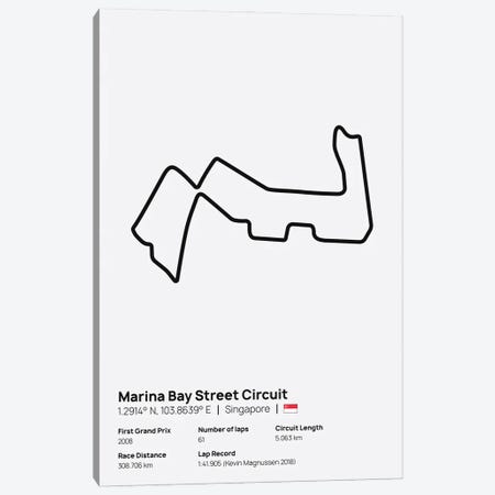 F1- Marina Bay Street Circuit Canvas Print #ASX223} by avesix Canvas Art