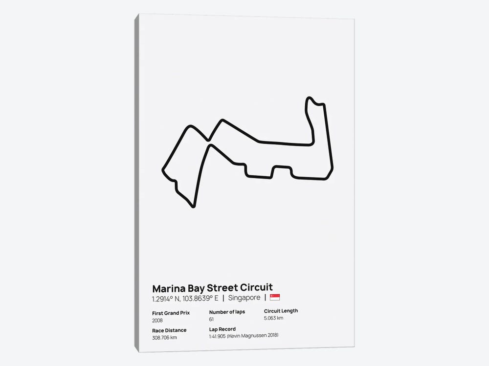 F1- Marina Bay Street Circuit by avesix 1-piece Art Print