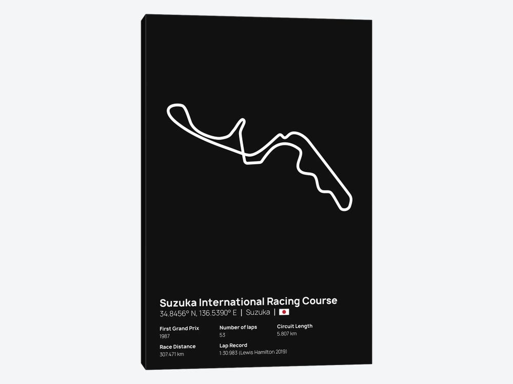 F1- Suzuka International Racing Course by avesix 1-piece Canvas Art