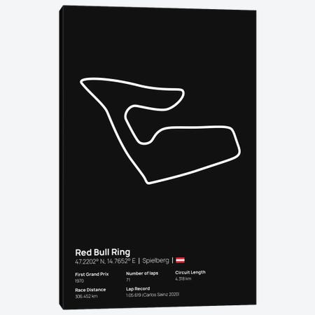 F1- Red Bull Ring Canvas Print #ASX228} by avesix Canvas Wall Art