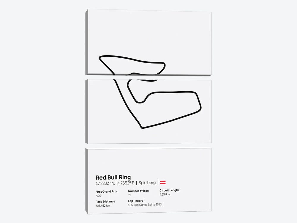 F1- Red Bull Ring by avesix 3-piece Art Print