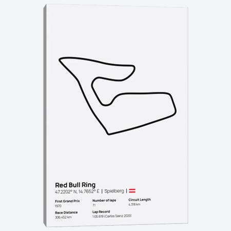 F1- Red Bull Ring Canvas Print #ASX229} by avesix Canvas Art