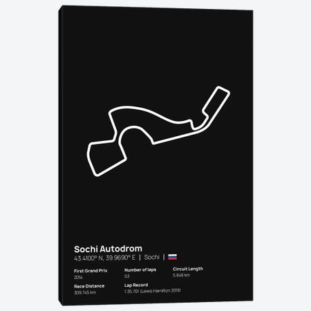 F1 Sochi Autodrom Canvas Print #ASX230} by avesix Art Print