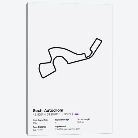 F1 Sochi Autodrom Canvas Print #ASX231} by avesix Canvas Art Print