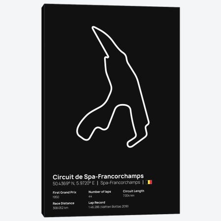 F1- Spa Francorchamps Circuit Canvas Print #ASX232} by avesix Canvas Print