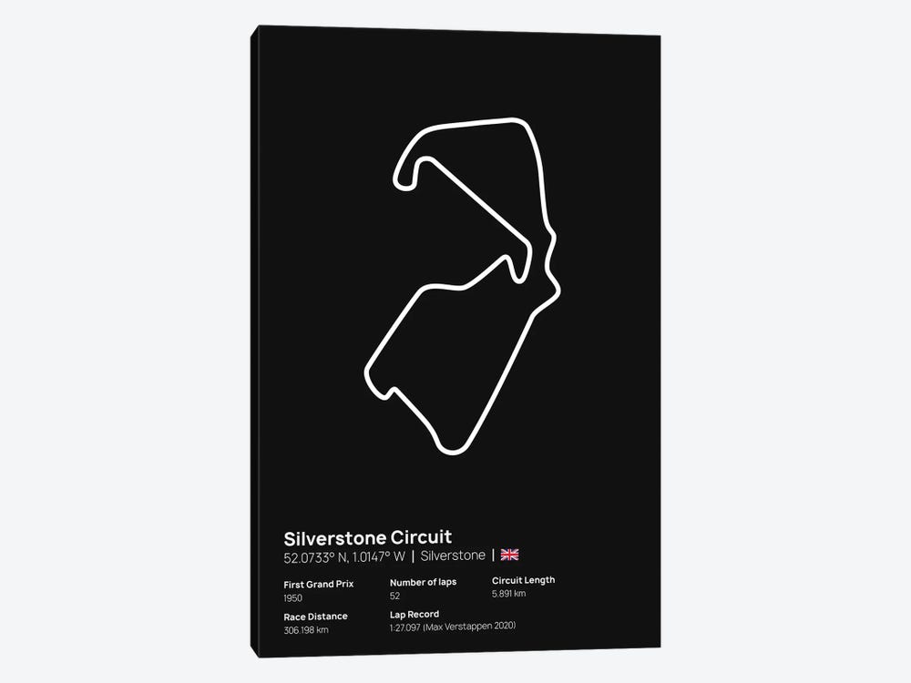 F1- Silver Stone Circuit by avesix 1-piece Art Print