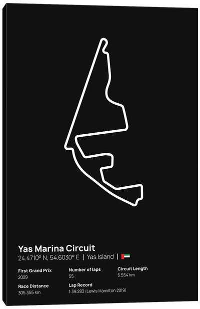 F1- Yas Marina Circuit Canvas Art Print - avesix