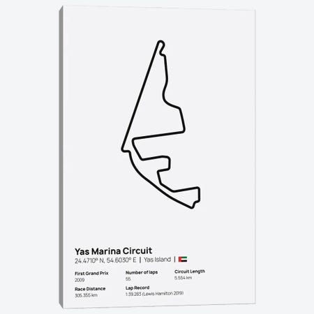 F1- Yas Marina Circuit Canvas Print #ASX237} by avesix Canvas Wall Art