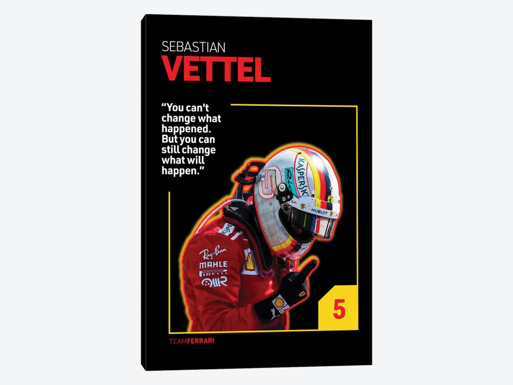 Sebastian Vettel (Black) by avesix 1-piece Art Print