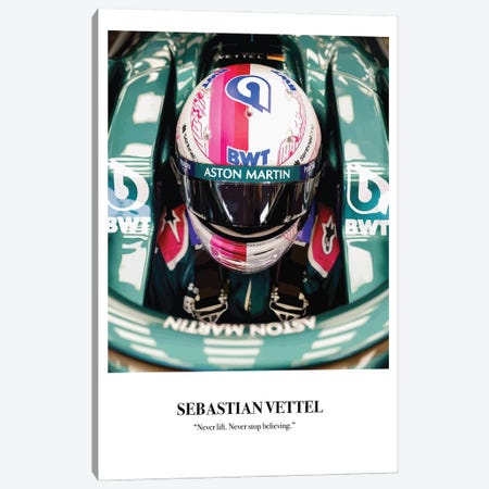 Sebastian Vettel Cockpit Canvas Print #ASX249} by avesix Canvas Wall Art
