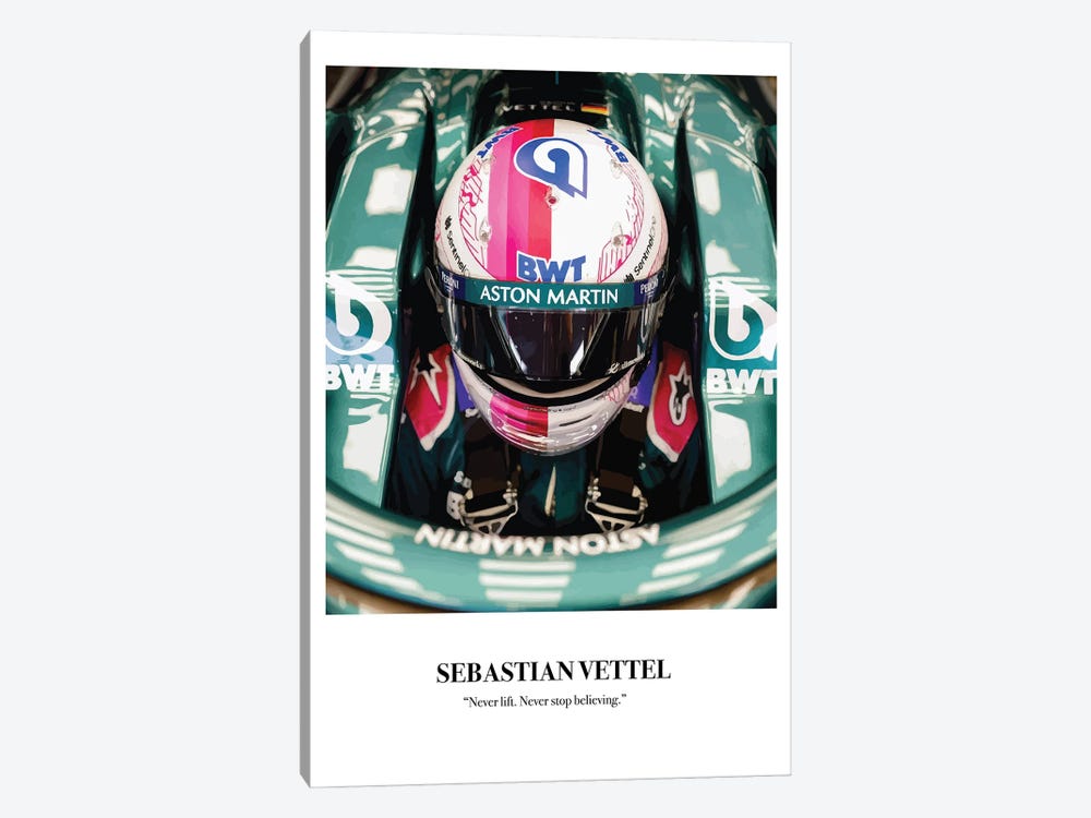 Sebastian Vettel Cockpit by avesix 1-piece Canvas Art Print