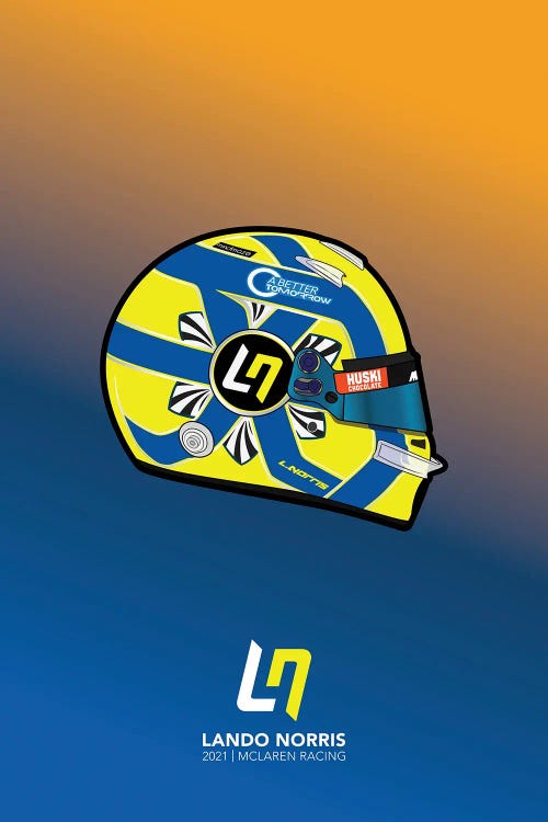 Lando Norris Helmet 2021 (Blue)