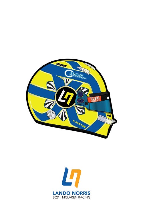 Lando Norris Helmet 2021 (White)