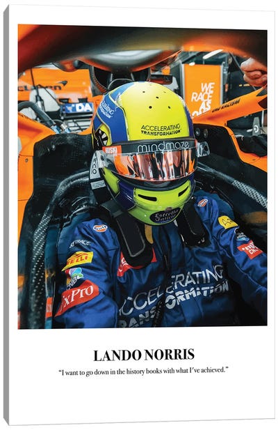 Lando Norris Cockpit Canvas Art Print - Limited Edition Sports Art