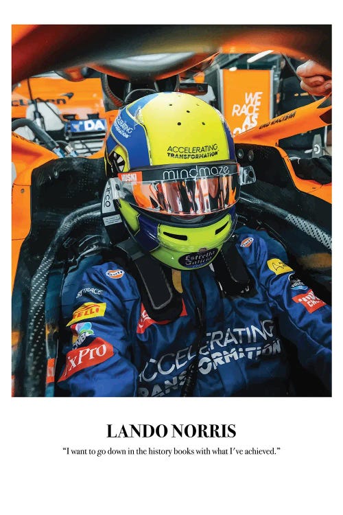 Lando Norris Cockpit by avesix wall art