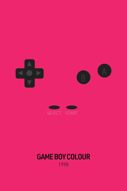 Minimalist Game Boy Colour (Fuchsia)