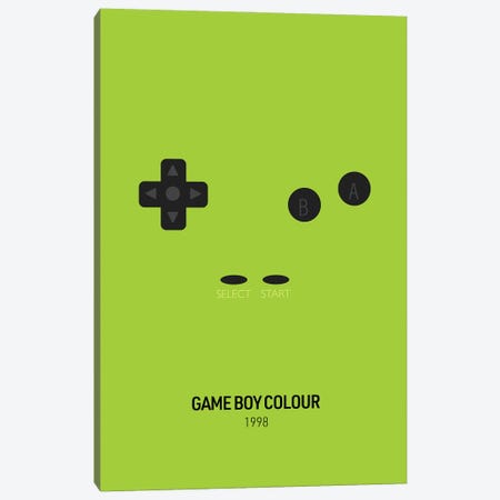 Minimalist Game Boy Colour (Green) Canvas Print #ASX270} by avesix Canvas Print