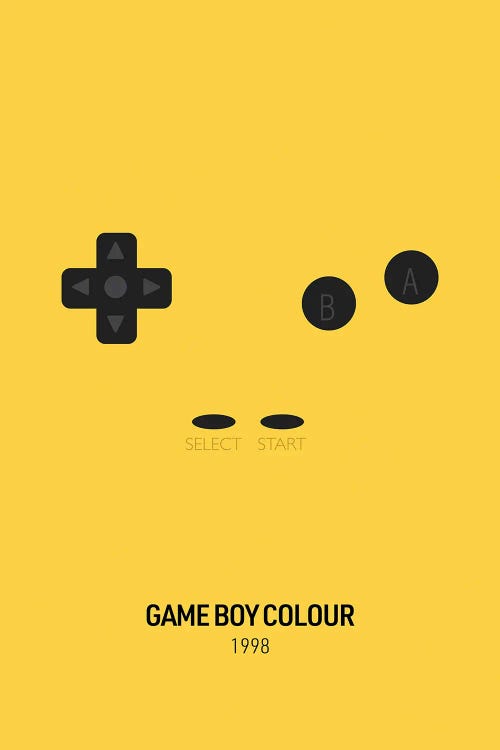 Minimalist Game Boy Colour (Yellow)