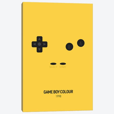 Minimalist Game Boy Colour (Yellow) Canvas Print #ASX273} by avesix Canvas Art Print