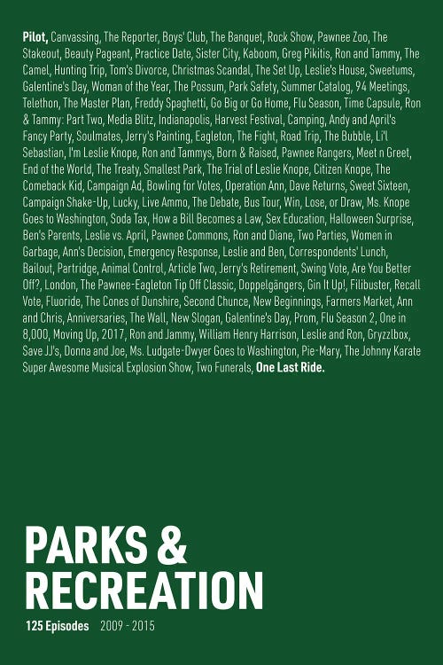 Parks & Recreation Episodes (Green)