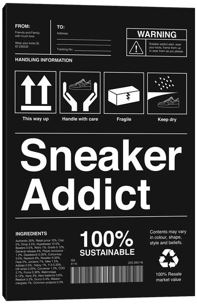 Sneaker Addict I Canvas Art Print - Men's Fashion Art