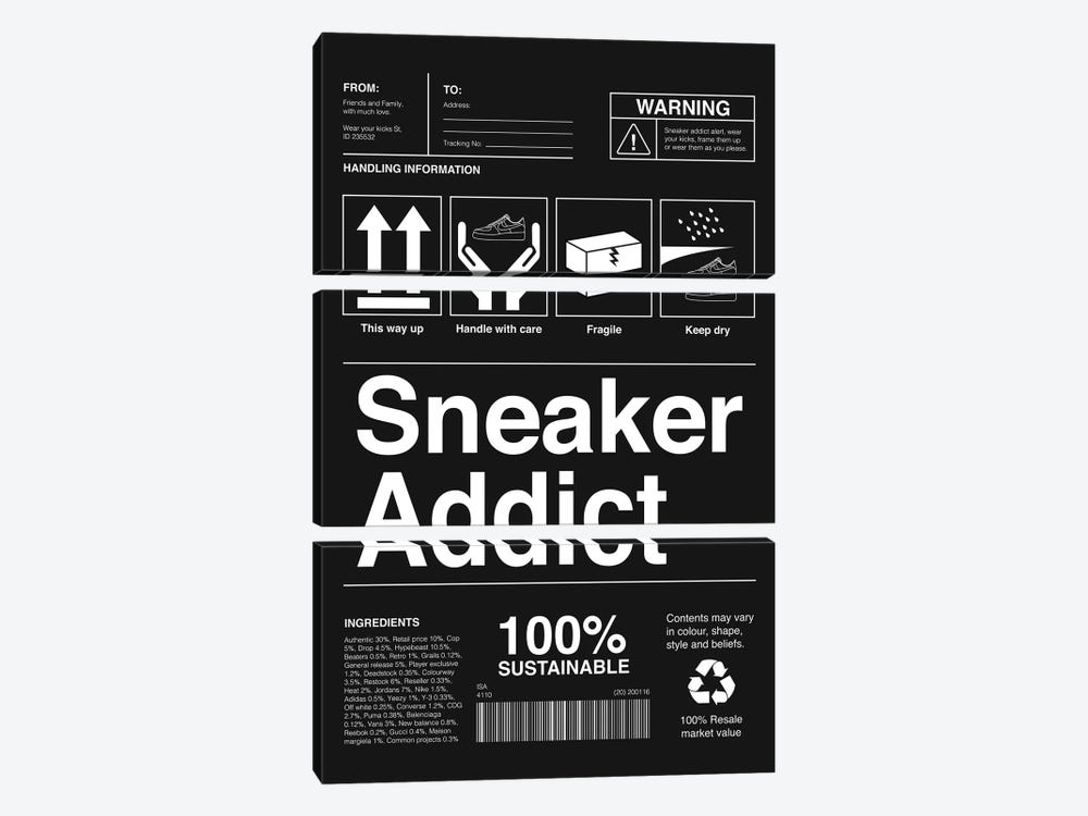 Sneaker Addict I by avesix 3-piece Canvas Wall Art