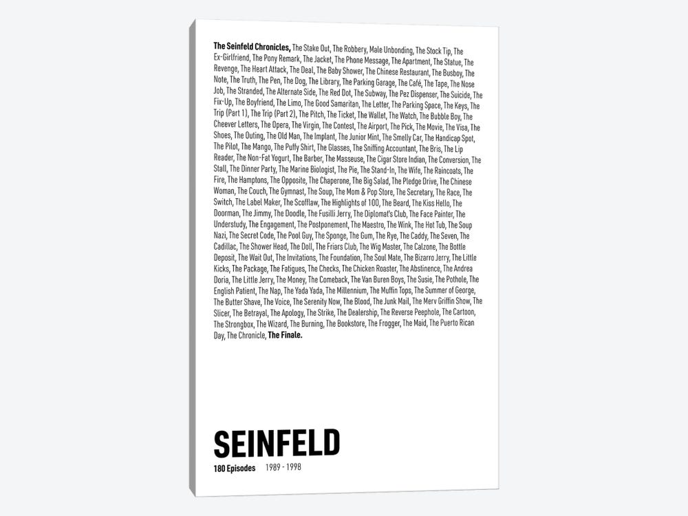 Seinfeld Episodes (White) by avesix 1-piece Art Print