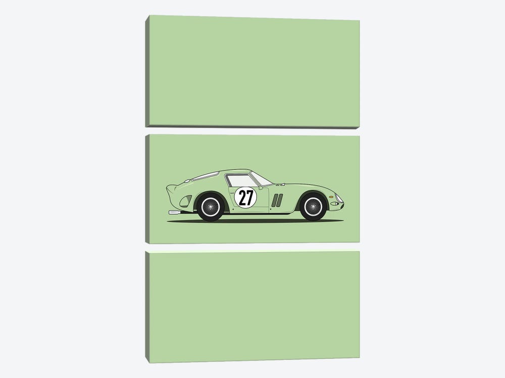 Ferrari 250 GTO (Green Edition) by avesix 3-piece Canvas Wall Art