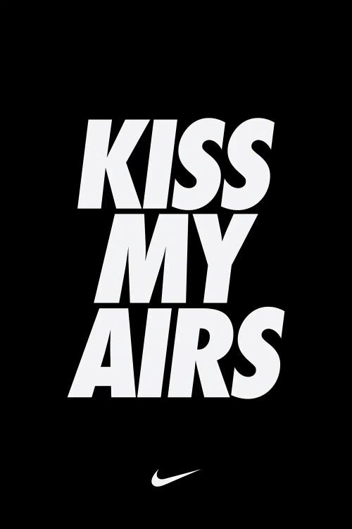 Kiss My Airs (Black) by avesix wall art