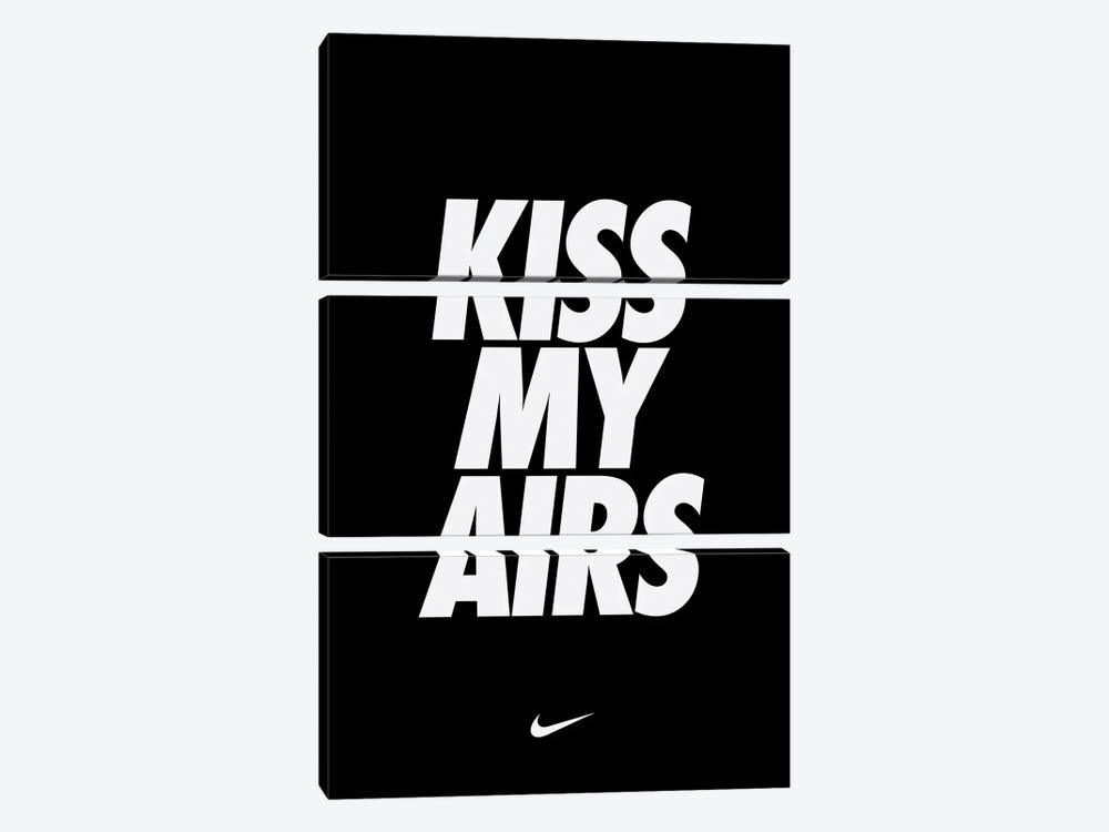 Kiss My Airs (Black) by avesix 3-piece Art Print
