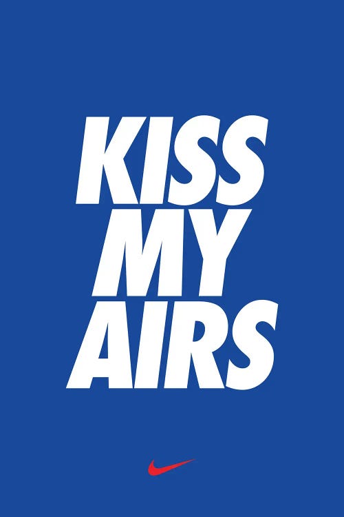 Kiss My Airs (Blue) by avesix wall art
