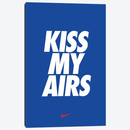 Kiss My Airs (Blue) Canvas Print #ASX376} by avesix Canvas Art Print