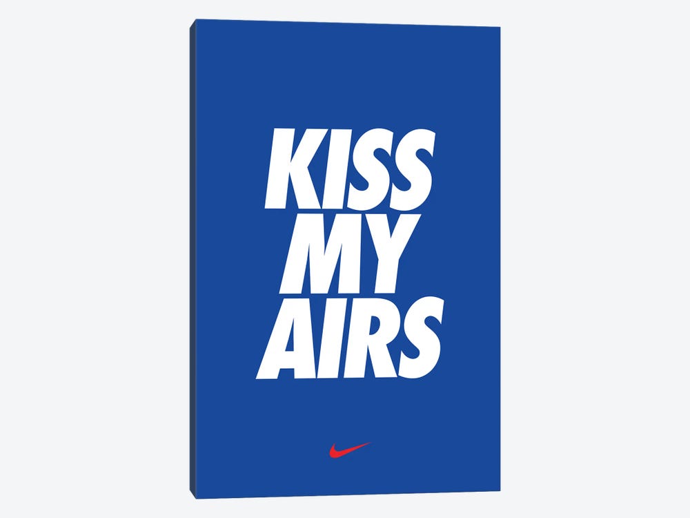 Kiss My Airs (Blue) by avesix 1-piece Canvas Artwork