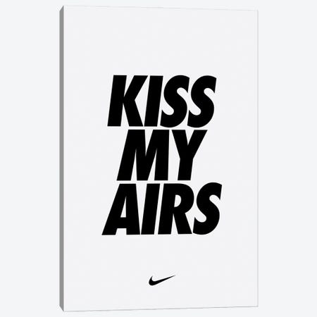 Kiss My Airs (White) Canvas Print #ASX378} by avesix Canvas Artwork