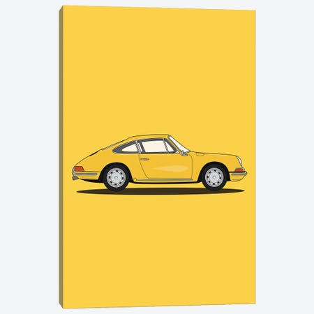 Porsche 911-901 (Yellow Edition) Canvas Print #ASX37} by avesix Canvas Artwork