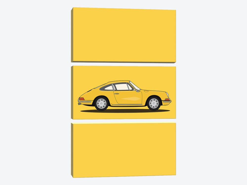 Porsche 911-901 (Yellow Edition) by avesix 3-piece Canvas Artwork