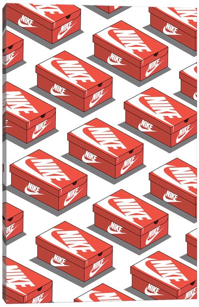 Nike Shoe Box Canvas Art Print - Sneaker Art