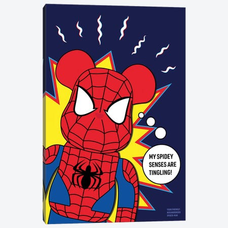 Spider-Man Bearbrick Canvas Print #ASX387} by avesix Canvas Artwork