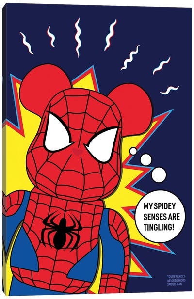 Spider-Man Bearbrick Canvas Art Print - Superhero Art