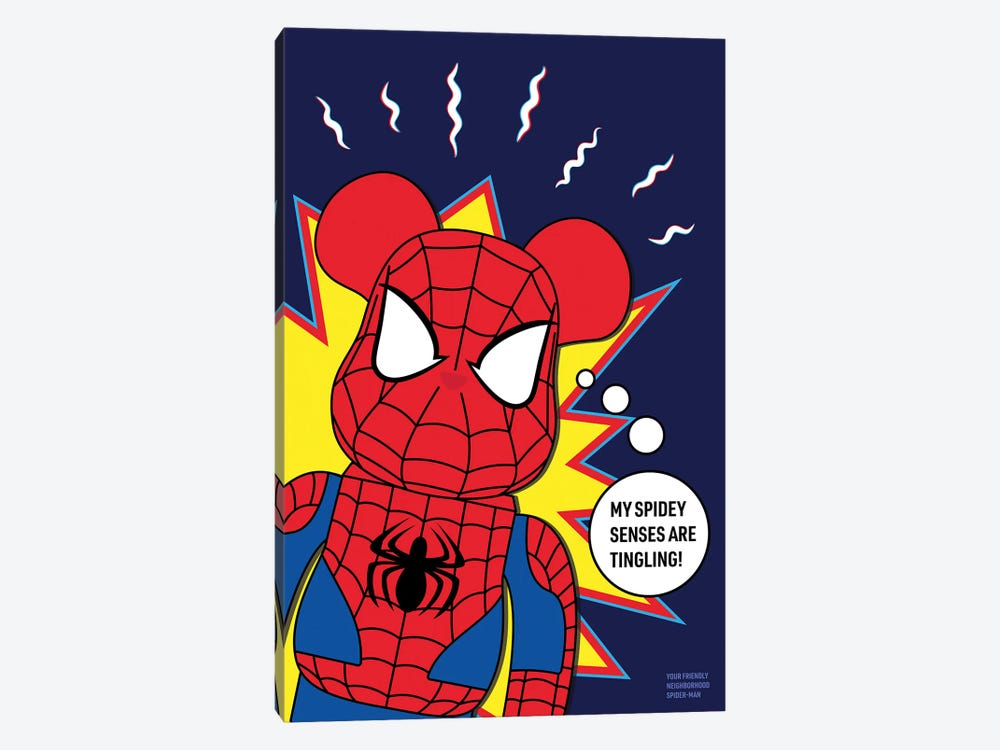 Spider-Man Bearbrick by avesix 1-piece Canvas Wall Art