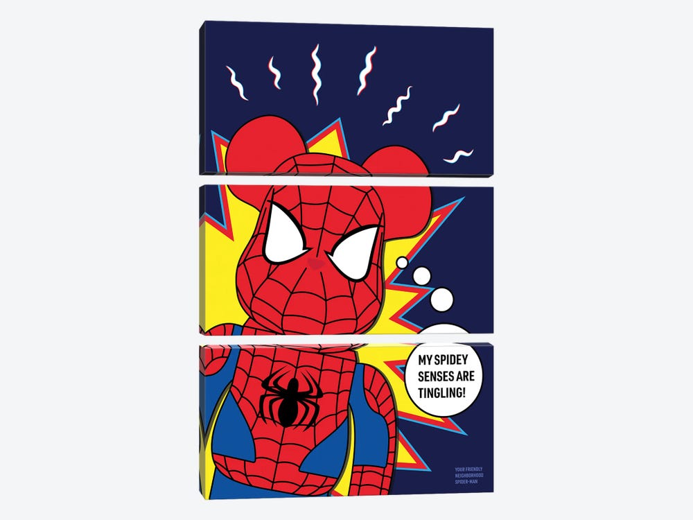 Spider-Man Bearbrick by avesix 3-piece Canvas Art