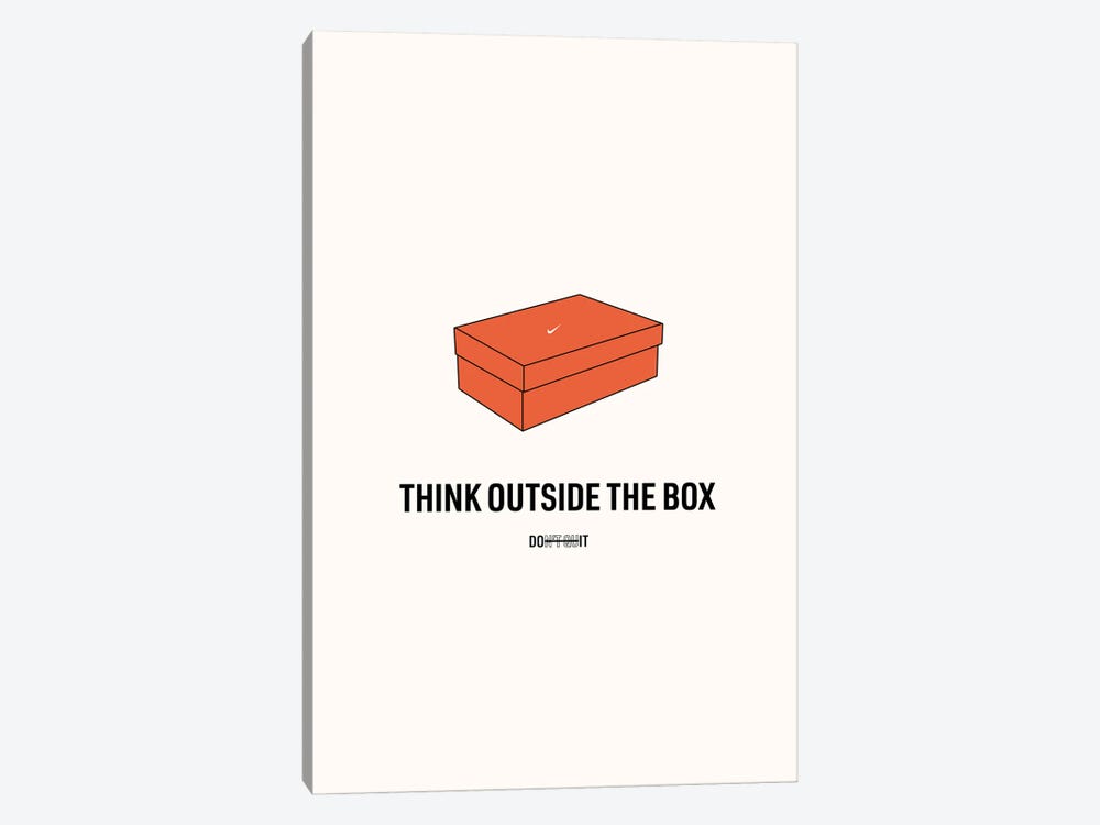 Think Outside The Box by avesix 1-piece Canvas Art Print