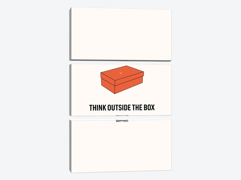 Think Outside The Box by avesix 3-piece Canvas Print