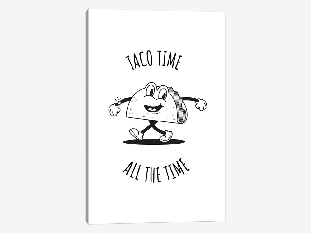 Taco Time (White) by avesix 1-piece Canvas Art